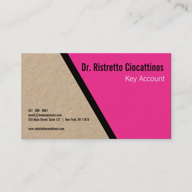 Geometrisches schwarzes Floß Visitenkarte (Vorderseite)