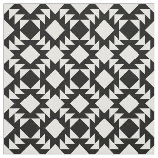Geometrisches Schwarzweiss-Muster Stoff