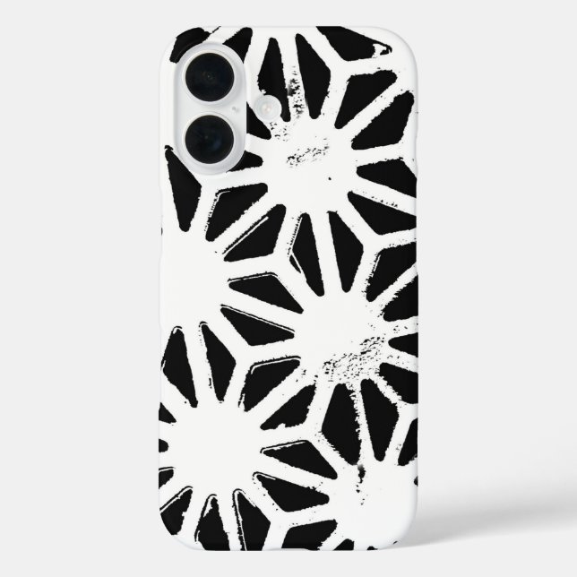 geometrisches Schwarzweißmuster Case-Mate iPhone Hülle (Rückseite)
