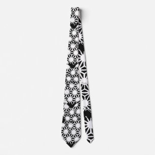 geometrisches Schwarzweißmuster Krawatte