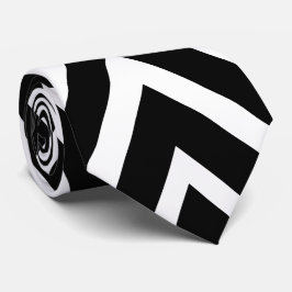 Geometrisches Schwarzweißmuster Krawatte