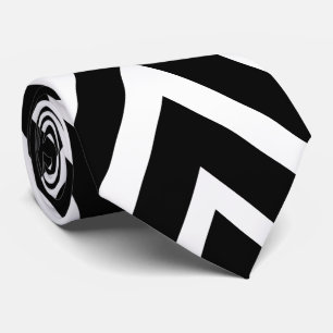 Geometrisches Schwarzweißmuster Krawatte