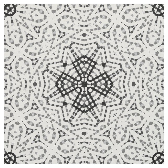 Geometrisches Schwarzweißmuster Stoff (Muster)
