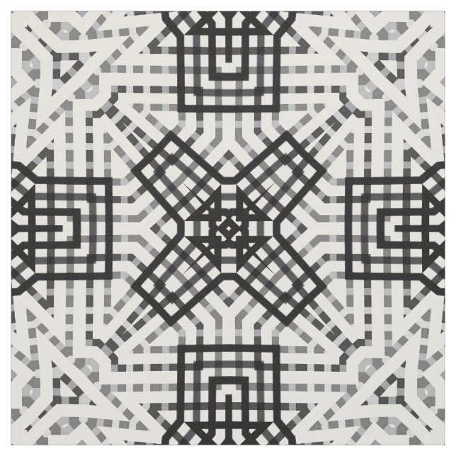 Geometrisches Schwarzweißmuster Stoff (Muster)