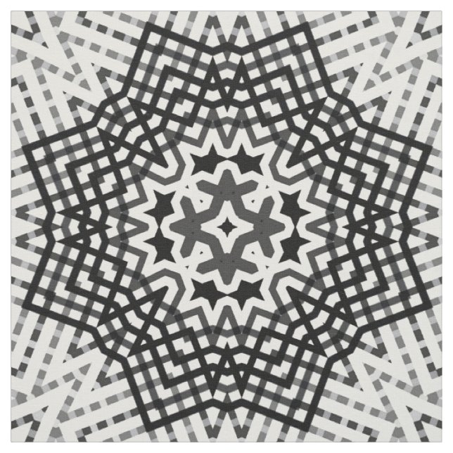 Geometrisches Schwarzweißmuster Stoff (Muster)