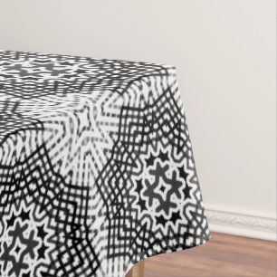 Geometrisches Schwarzweißmuster Tischdecke