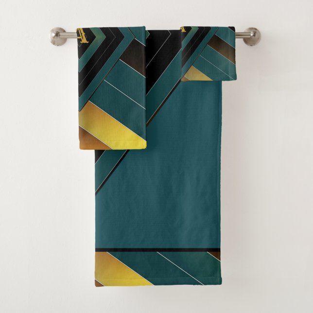 geometrisches Set für das Badehandtuch (Insitu)