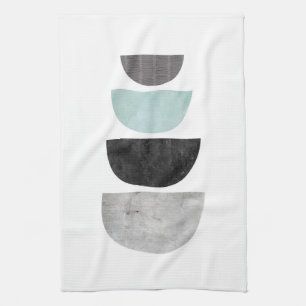 Geometrisches skandinavisches abstraktes geschirrtuch