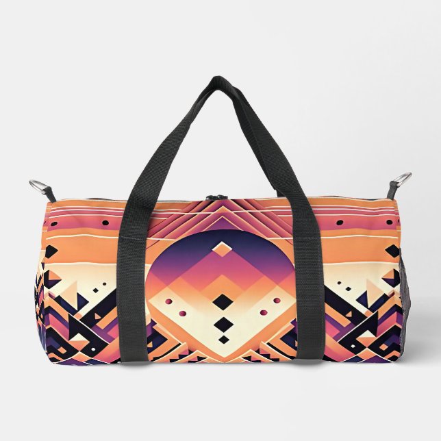 Geometrisches Sonnenset - Fettsymmetrie Duffle Bag (Vorderseite)