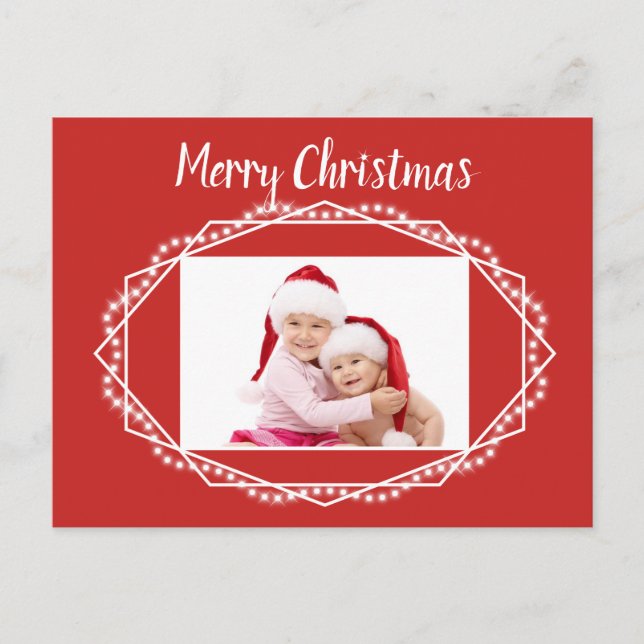 Geometrisches Sparkle-Foto Postkarte (Vorderseite)