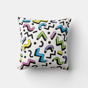 Geometrisches Spiel: Doodle-Formen-Muster Kissen