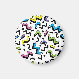 Geometrisches Spiel: Doodle-Formen-Muster Magnet