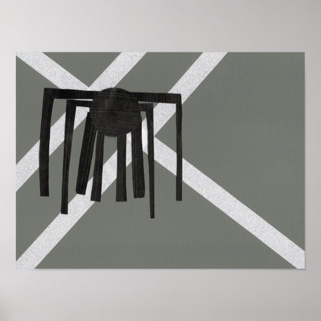 Geometrisches Spinnen-Design Poster (Vorne)