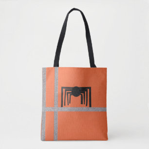 Geometrisches Spinnen-Design Schwarz und Orange