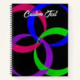 Geometrisches SpiralNotebook mit mehreren Farben Notizbuch