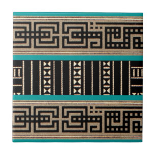 Geometrisches Stammesmuster Grafik Vintage Bold Fliese
