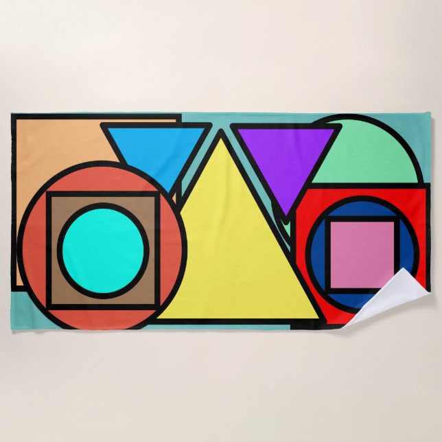 Geometrisches Strandtuch (Vorderseite)