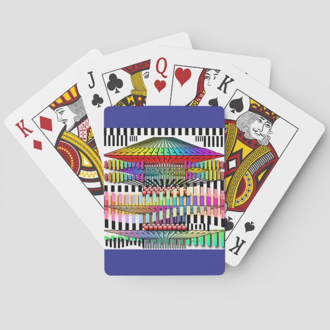 Geometrisches Strukturblau Spielkarten (Rückseite)
