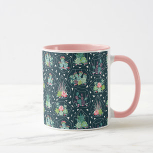 Geometrisches Succulents-Muster Tasse