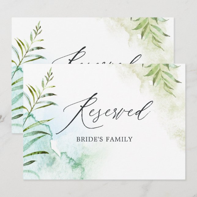 Geometrisches Symbol für Wasserfarben, Hochzeitsvo Einladung (Vorne/Hinten)