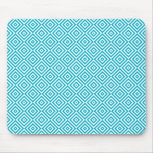 Geometrisches Täuschungs-Muster-Aqua Mousepad