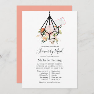 Geometrisches Terrarium Baby oder Brautparty per M Einladung