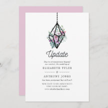 Geometrisches Terrarium Pastel Floral Wedding Upda