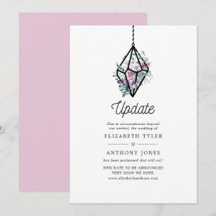 Geometrisches Terrarium Pastell Blumen Hochzeit Up Einladung