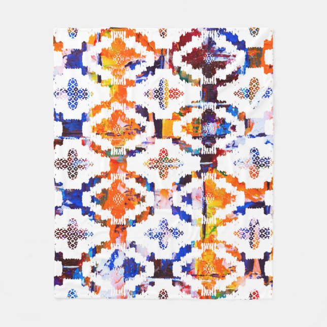 Geometrisches Texturmuster mit Wasserfekteffektab Fleecedecke (Vorderseite)