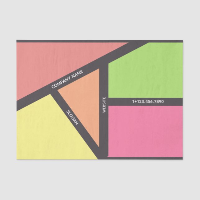 Geometrisches Thema Seidenpapier (Vorderseite)