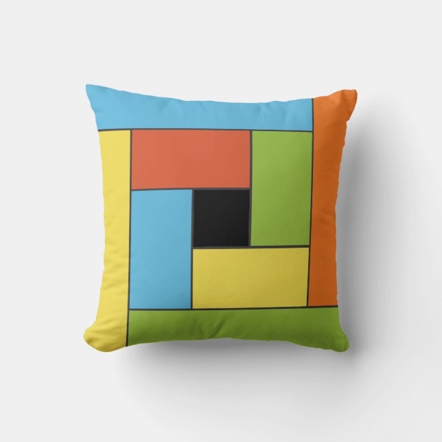 Geometrisches Tiles-Muster ver8-Gewindekissen Kissen (Vorderseite)