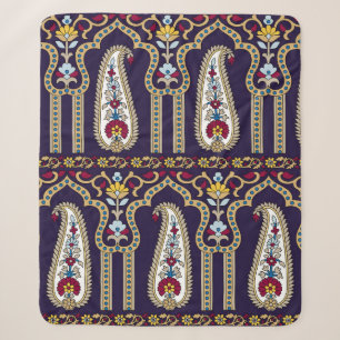 Geometrisches traditionelles Paisleymuster mit Ran Sherpadecke