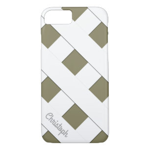 Geometrisches Überqueren weißer Linien mit Namen Case-Mate iPhone Hülle