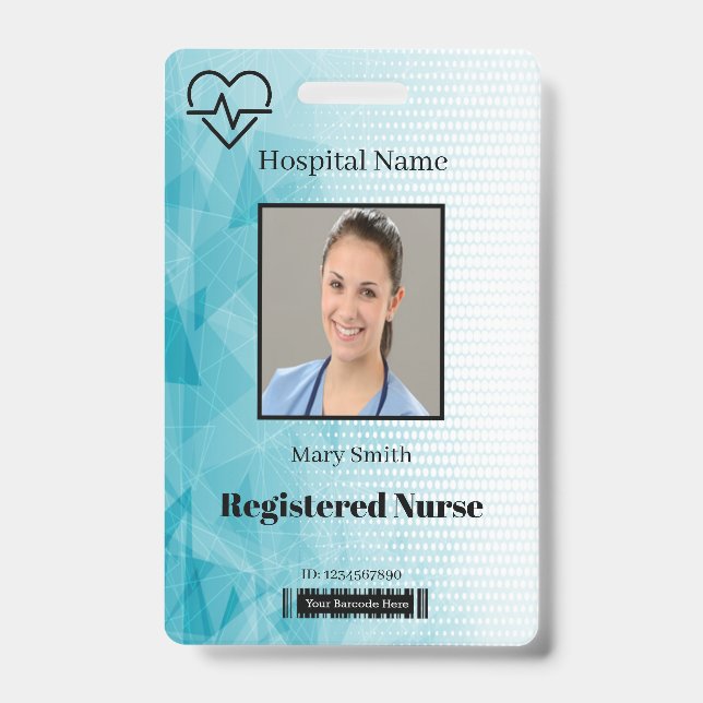 Geometrisches vertikales Foto-ID für den Kühlkörpe Ausweis (Vorderseite)