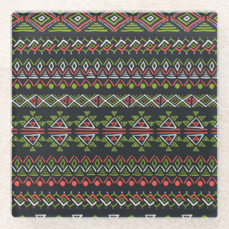 Geometrisches Vintag: Set nahtloser Muster. Glasuntersetzer