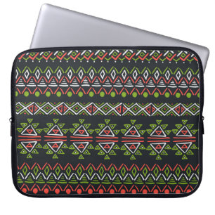Geometrisches Vintag: Set nahtloser Muster. Laptopschutzhülle