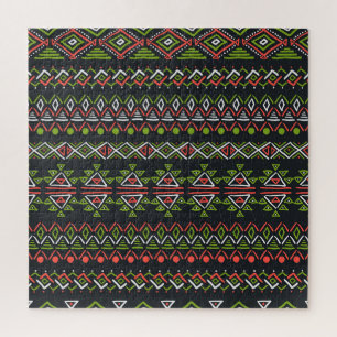 Geometrisches Vintag: Set nahtloser Muster. Puzzle