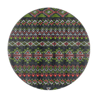 Geometrisches Vintag: Set nahtloser Muster. Schneidebrett