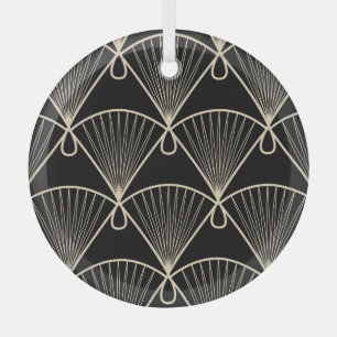 Geometrisches Vintag: stilisierte Nahtlose Ornamen Ornament Aus Glas