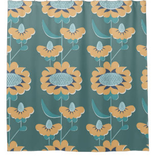 Geometrisches Vintag: Textile nautische Motive Duschvorhang