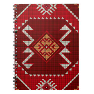 Geometrisches vintage-klassisches farbenfrohes-tre notizblock