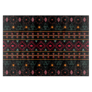 Geometrisches Vintage-Muster Trendig Stylisch Bunt Schneidebrett