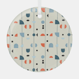 Geometrisches Vintage: nahtloses Muster aus der Mi Ornament Aus Glas