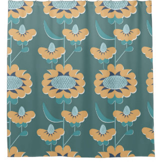 Geometrisches Vintage: Textiles nautisches Motiv Duschvorhang