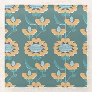 Geometrisches Vintage: Textiles nautisches Motiv Glasuntersetzer