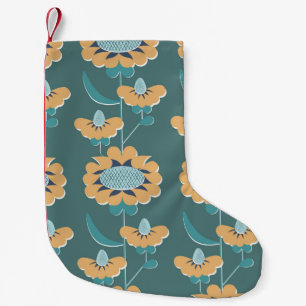 Geometrisches Vintage: Textiles nautisches Motiv Kleiner Weihnachtsstrumpf