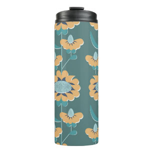 Geometrisches Vintage: Textiles nautisches Motiv Thermosbecher