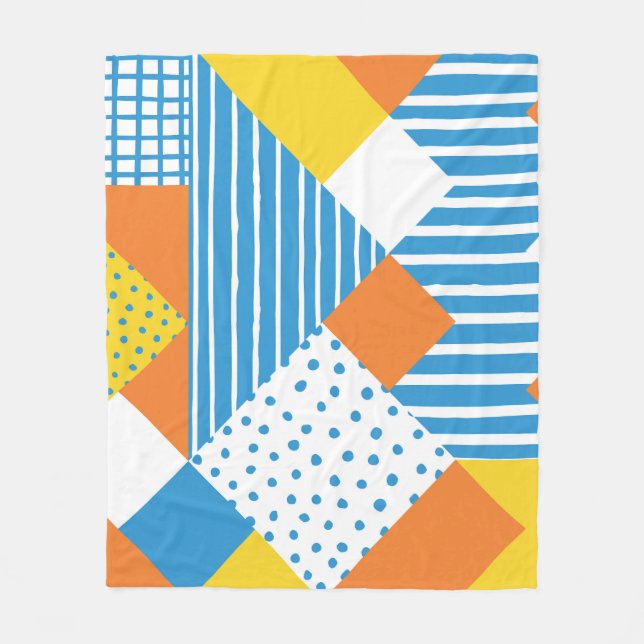 Geometrisches Vintages Abstraktes Hintergrundbild Fleecedecke (Vorderseite)