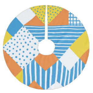 Geometrisches Vintages Abstraktes Hintergrundbild Polyester Weihnachtsbaumdecke