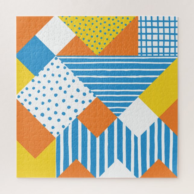 Geometrisches Vintages Abstraktes Hintergrundbild Puzzle (Vertikal)